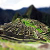 Satellite view of the Inca city of Machu Picchu