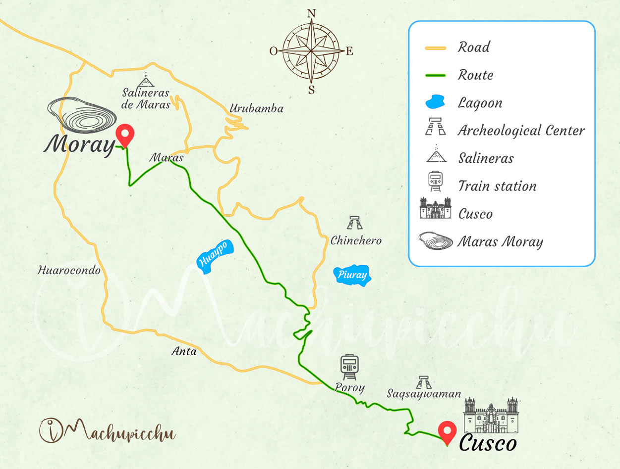 Map to get to Moray