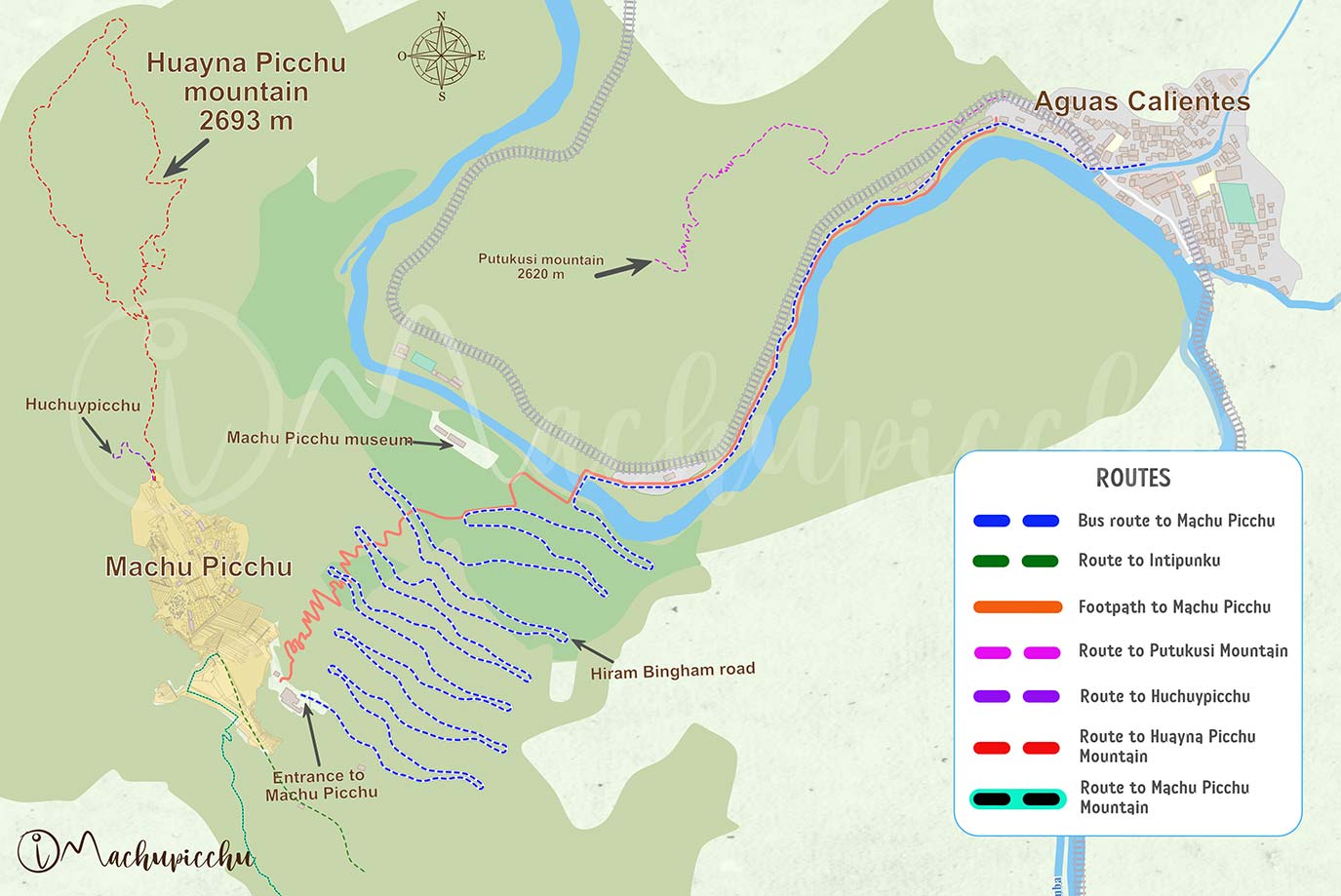 Map to get to Huchuypicchu