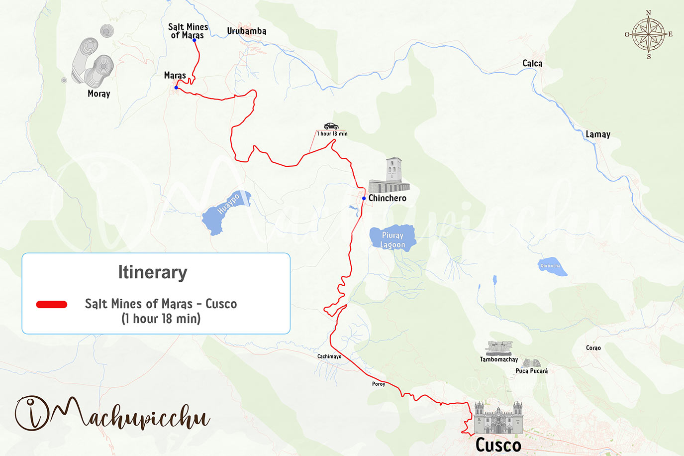 Map return to Cusco