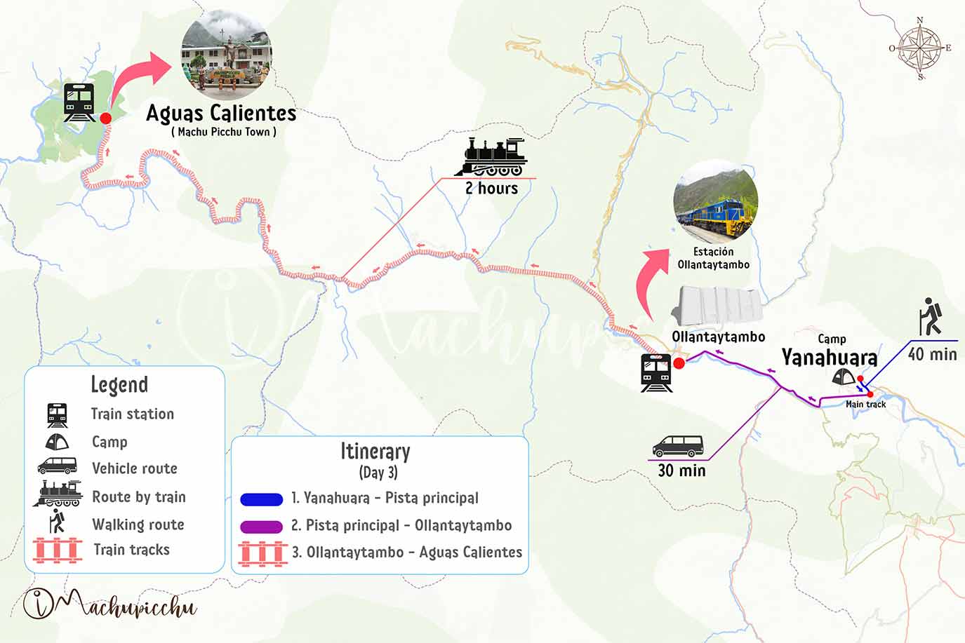 Lares Trek route map Day 3