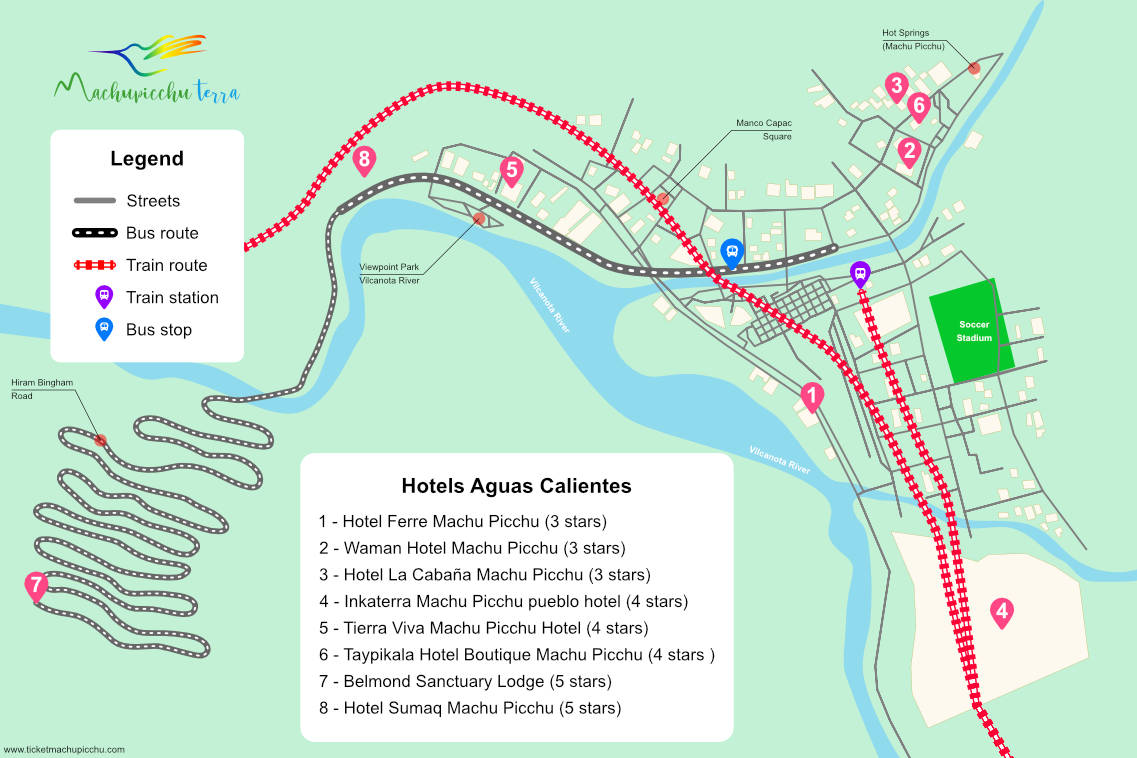 Mapa de Aguas Calientes