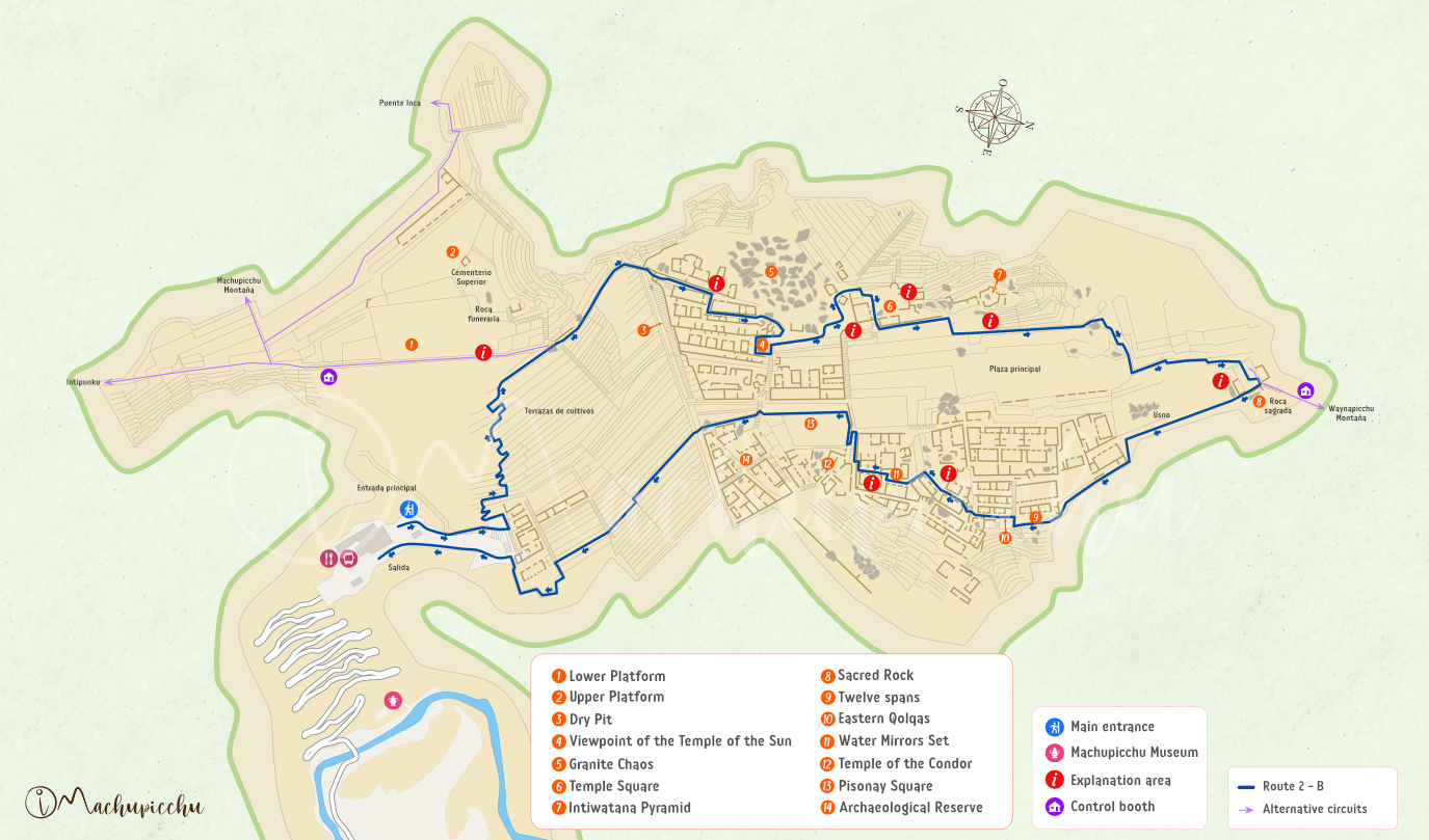 Circuit 2 (Classic Machupicchu) – Route 2-B: Lower Terrace Route