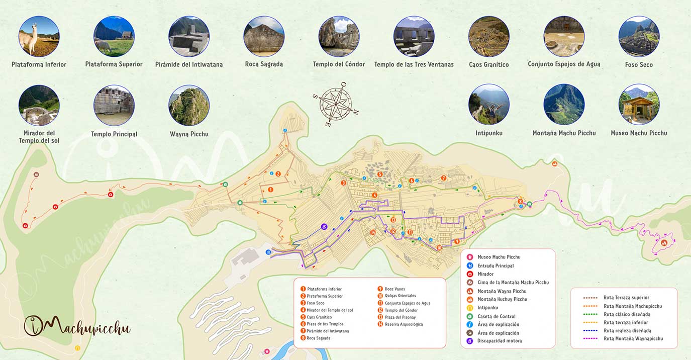 Map of the Machu Picchu tour